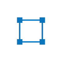 Space Efficiency blue icon