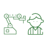 human scale automation green icon