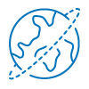 near shoring strategies blue icon