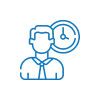maximize uptime blue icon