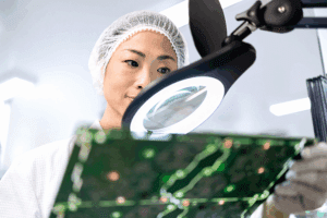 manual visual inspection of electronics board